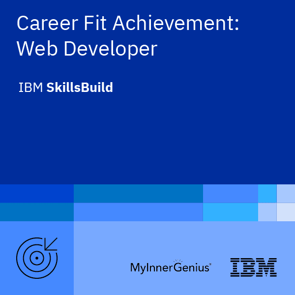 Badge for Career Fit Achievement: Web Developer