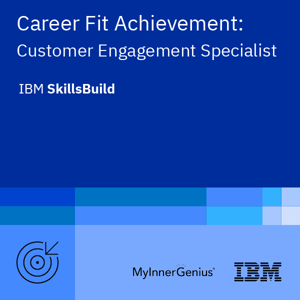 Badge for Career Fit Achievement: Customer Engagement Specialist